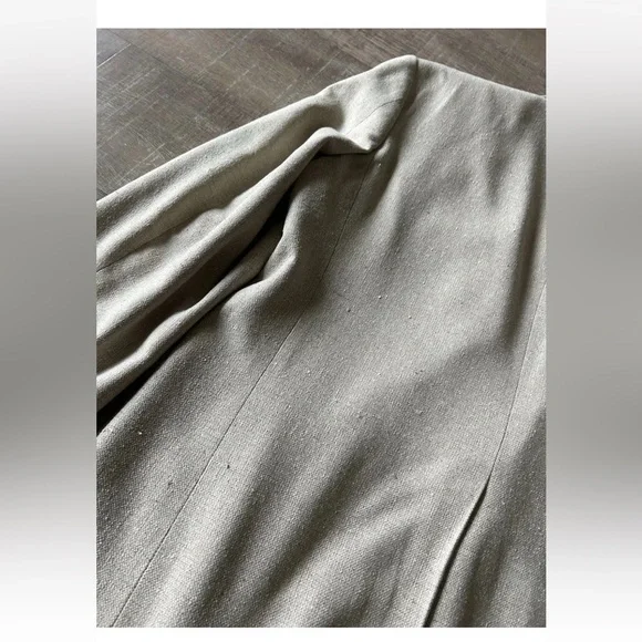 ▶️ Vintage Hopsack 100% Silk Sport Coat 43R Cream Textured Blazer Jacket USA 90s - Picture 9 of 15